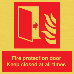 Fire protection door Keep closed at all times